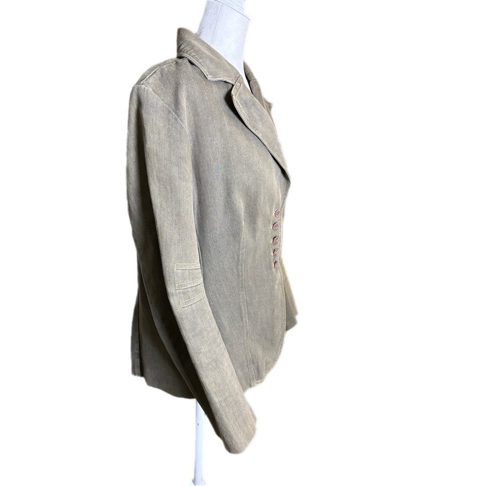 Vintage Newport News Jeanology Collection Jacket Womens Size 12 Taupe Gray Denim - Picture 7 of 12